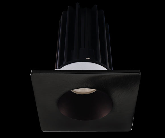 Lotus LED 2 Inch Square Recessed LED 15 Watt High Output Designer Series - 4000 Kelvin - 24 Degree Beam Spread - Bronze Reflector - Trim Black