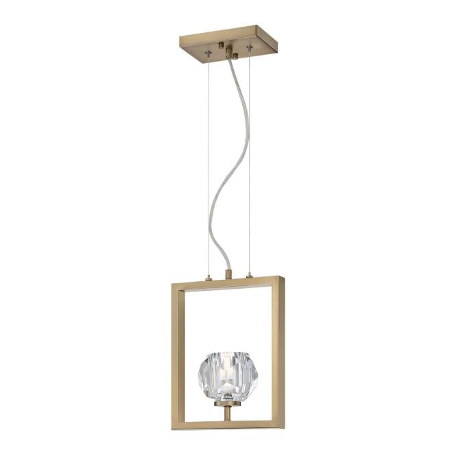 Westinghouse 6130900 Zoa LED Pendant, Brushed Brass Finish