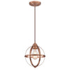 Westinghouse 6362100 One Light Mini Pendant, Washed Copper Finish