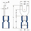 Morris Products 11762 22-16 #4 Vinyl Flange Spade (Pack of 100)