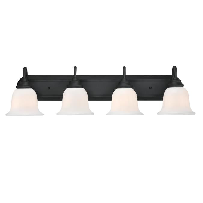 Westinghouse 6117100 Harwell 4 Light Wall Fixture, Matte Black Finish