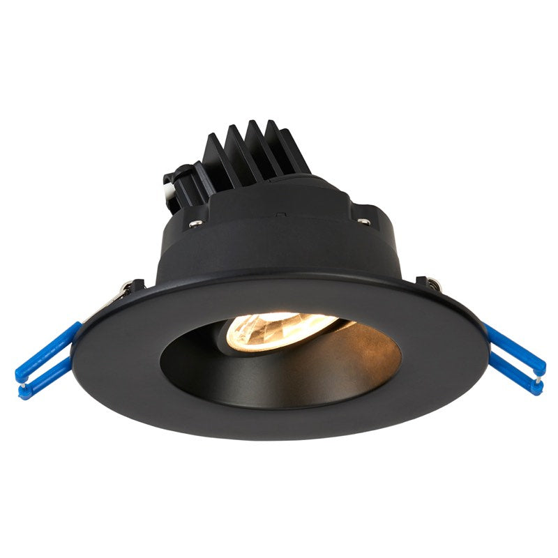 Lotus LED Lights - 3 Inch Regressed - Round Gimbal LED Downlight - 38 Degree Beam Angle - 20 Degree Tilt - 360 Degree Rotation