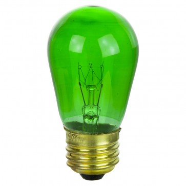 Incandescent - S14 Colored Sign - 11 Watt -Green - Green