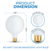 Westinghouse 0310800 100 Watt Incandescent G40 Globe, 2700 Kelvin, Warm White, 1221 Lumens, E26-Medium Base, 120 Volt,