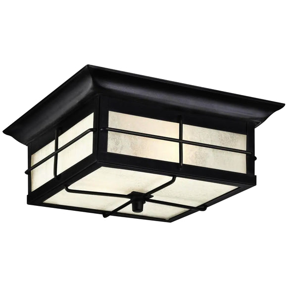 Westinghouse 6204800 Orwell 2-light - Flush-mount Fixture - Textured Black Finish