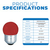 Westinghouse 0406700 7.5 Watt Incandescent S11 Specialty - Red - E26-Medium Base - 120 Volt - Card