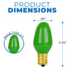 Incandescent - C7 Colored Night Light - 7 Watt -Green - Green