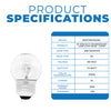 Westinghouse 0456400 7.5 Watt Incandescent S11 Specialty Clear - 2700 Kelvin - Warm White - 52 Lumens - E26-Medium Base - 130 Volt - Box