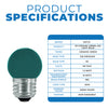 Satco S9163 LED S11 Shape Green