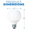 TCP 2G2514 - 14 Watt Compact Fluorescent G25 Globe - 2700 Kelvin