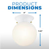 Westinghouse 6107000 LED Flush Mount Ceiling Fixture - 5.83 Inch - 8 Watt - White Finish - White OpalGlass Globe