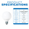 TCP 2G2514 - 14 Watt Compact Fluorescent G25 Globe - 2700 Kelvin