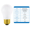 Westinghouse 0400200 40 Watt Incandescent A15 Frost - 2700 Kelvin - Warm White - 340 Lumens - E26-Medium Base - 120 Volt - Card