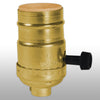 Westinghouse 7041200 3-Way Turn-Knob Socket Brass Finish