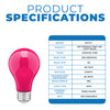 Satco S14989 - 8 Watt A19 LED Ceramic Pink