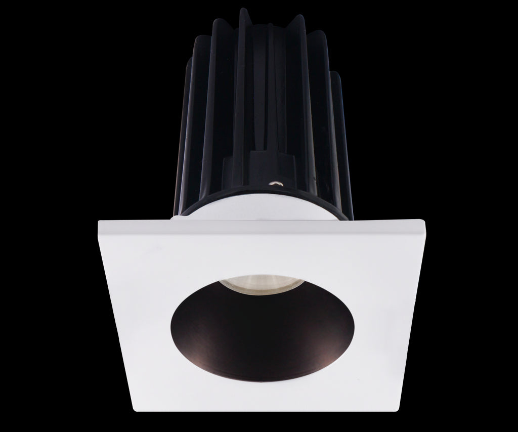 Lotus LED-2-S15W-5CCT-2RRBZ-2STWH-24D 2 Inch Square Recessed LED 15 Watt Designer Series - 5CCT Selectable - 1000 Lumen - 24 Degree Beam Spread - Bronze Reflector - White Trim