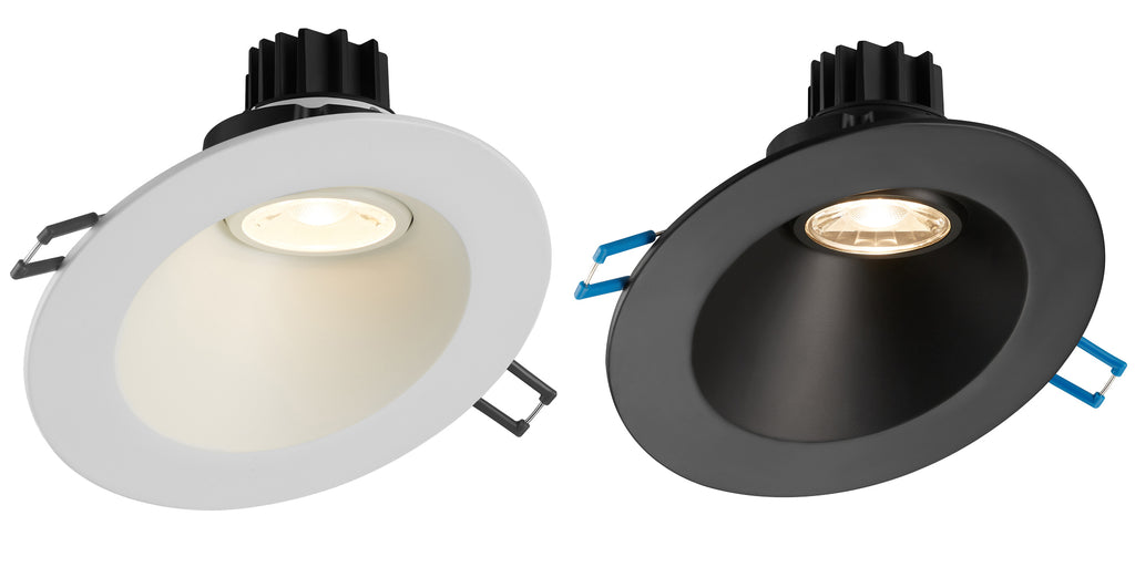 Lotus LED Lights LRG3-35K-4RSL-BK - 4 Inch Downlight 30 Degree Sloped Regressed Gimbal - 7.5 Watt - 3500 Kelvin - Black Finish