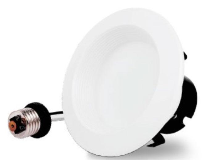 Legion LEDRE4RD-8-40-120V-WH - 4 Inch LED Downlight Retrofit  - Round - 4000 Kelvin - Dimmable - Decorative White Flange