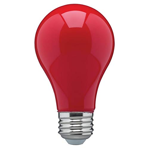 Satco S14984 - 8 Watt A19 LED Ceramic Red