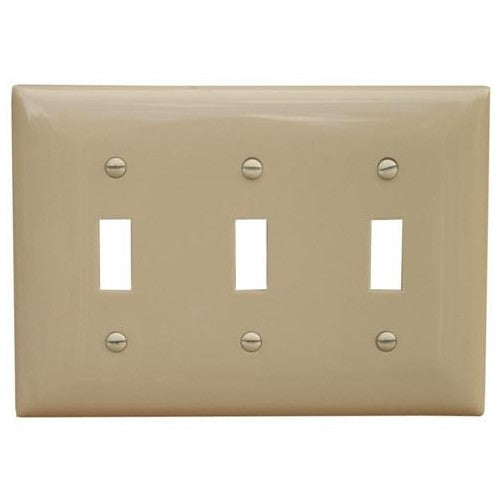 Morris Products 81030 Lexan Wall Plates 3 Gang Toggle Switch Ivory - This 3 Gang Wall Plate Toggle Switch provides value.