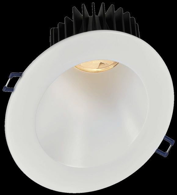 Lotus LED Lights LD4R-50K-HO-5R-SL30-WH 5 inch 30 deg. Sloped Round Deep Regressed LED Downlight - High Output - 18 Watt - 5000 Kelvin - 30 degree Beam Angle - 1700 Lumen - White Trim - Type IC Air-Tight Wet Plenum- Energy Star -CRI 90+