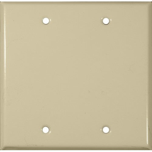 Morris Products 83323 Ivory 2 Gang Blank Metal