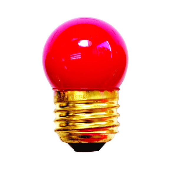 Bulbrite 702707 7.5 Watt S11 Incandescent Ceramic Red