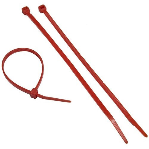 Morris Products - 20611 Nylon Cable Tie -  Red (100 Pack)