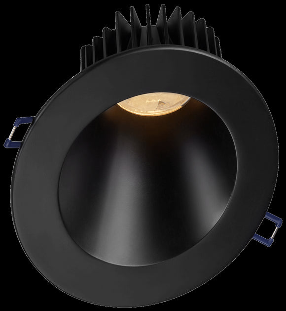 Lotus LED Lights LD4R-40K-5R-SL30-BK 5 inch 30 deg. Sloped Round Deep Regressed LED Downlight - 15 Watt - 4000 Kelvin - 30 degree Beam Angle - 1300 Lumen - Black Trim - Type IC Air-Tight Wet Plenum- Energy Star -CRI 90+