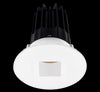 Lotus LED 2 Inch Round Recessed LED 15 Watt High Output Designer Series - 4000 Kelvin - White Reflector - Square Hole Trim