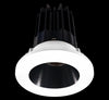 Lotus LED-2-S15W-5CCT-2RRBK-2RTWH-24D 2 Inch Round Recessed LED 15 Watt Designer Series - 5CCT Selectable - 1000 Lumen - 24 Degree Beam Spread - Black Reflector - White Trim