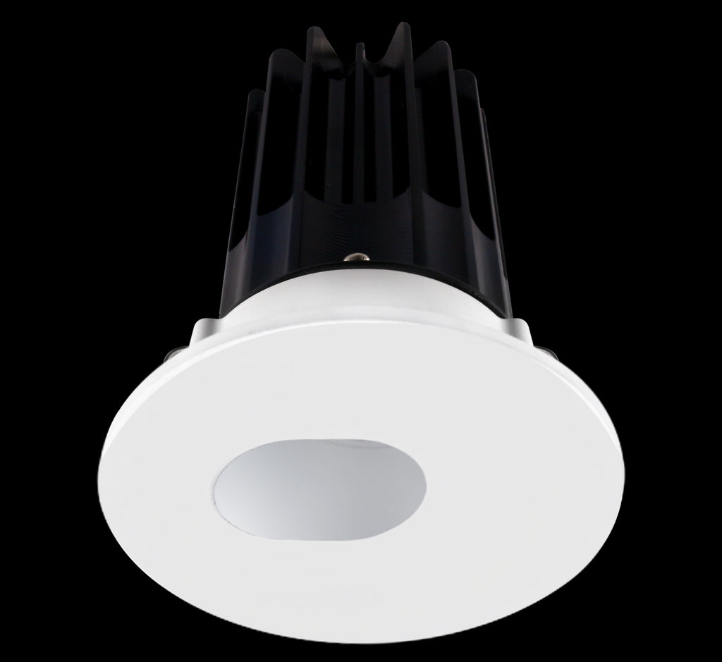 Lotus LED 2 Inch Round Recessed LED 15 Watt High Output Designer Series - 4000 Kelvin - Alzak Reflector - Slot Aperture Trim