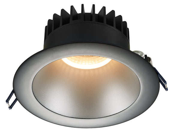 Lotus LED Lights LD6R-35K-HO-SR-BT 6 Inch Round Deep Regressed LED Downlight - High Output - 30 Watt - Silver Reflector - Black Trim - 3500 Kelvin - 38 Degree Beam Spread - 2700 Lumen - Type IC Air-Tight Wet Plenum ES CRI 90+