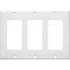 Morris Products 81131 Lexan Wall Plates 3 Gang Decorative/GFCI White - You can ftt beat this 3 Gang Decorative/GFCI Wall Plate.