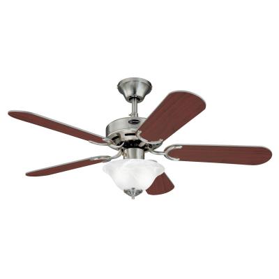 Westinghouse 7237500 Indoor Ceiling Fan with Dimmable LED Light Fixture - 42 inch - Brushed Nickel Finish - Reversible Blades - Frosted White Alabaster Glass