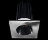 Lotus LED 2 Inch Square Recessed LED 15 Watt High Output Designer Series - 3000 Kelvin - Black Reflector - Trim Chrome