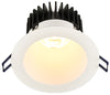 Lotus LED Lights 4 Inch Round Deep Regressed LED High Output 18 Watt Open Plenum - 4000 Kelvin - White Reflector White Trim