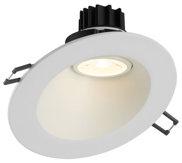 Lotus LED Lights LRG3-35K-4RSL-WH - 4 Inch Downlight 30 Degree Sloped Regressed Gimbal - 7.5 Watt - 3500 Kelvin - White Finish