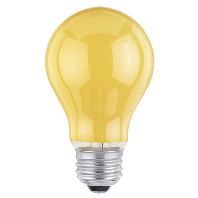 Westinghouse 0345200 60 Watt Incandescent A19 Specialty Bug - 2700 Kelvin - Yellow - E26-Medium Base - 120 Volt - Box - 2-Pack