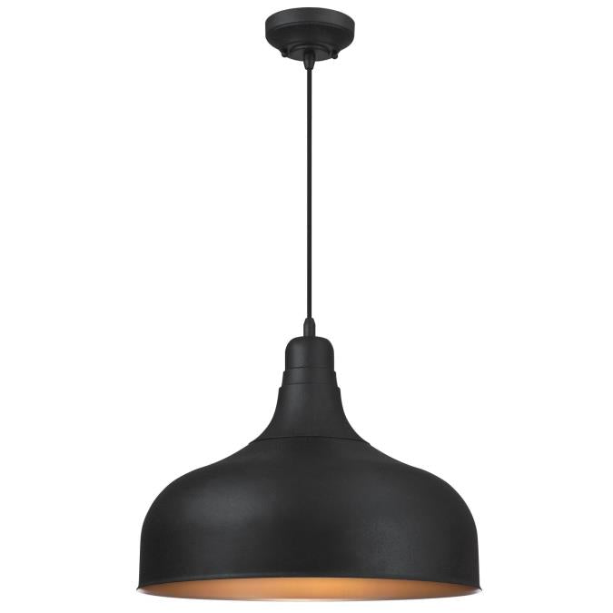 Westinghouse 6371700 One Light Pendant - Textured Iron Finish