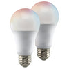 Satco S11253 - 9.5 Watt - A19 LED - RGB & Tunable White - Starfish IOT - 120 Volt - 800 Lumens - Pack of 2