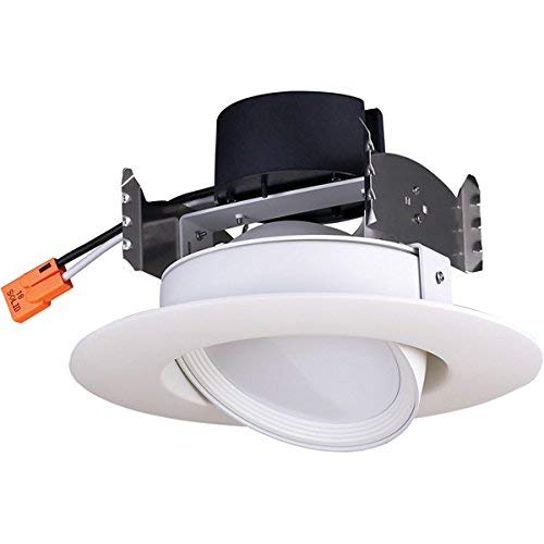 Satco S29465 - LED Downlight Retrofit - Gimbaled - 9.5 Watt - 4 Inch - 4000 Kelvin - 40 Degree Beam Spread - White Finish