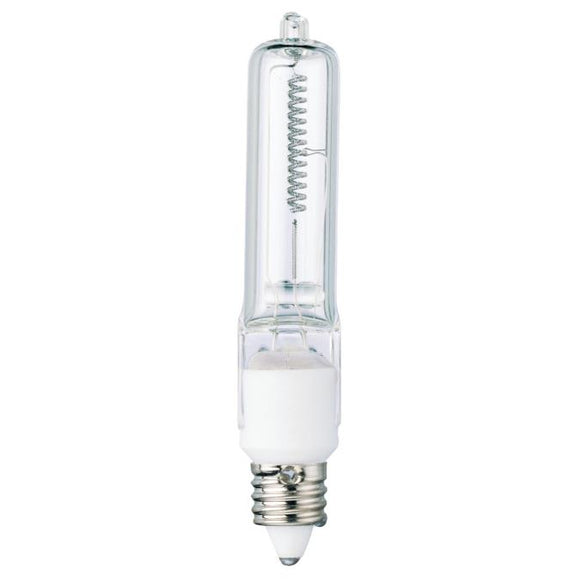 Westinghouse 0447000 500 Watt Halogen T4 Single-Ended Clear - 3100 Kelvin - Cool White - 9000 Lumens - E11-Mini Candelabra Base - 120 Volt - Box