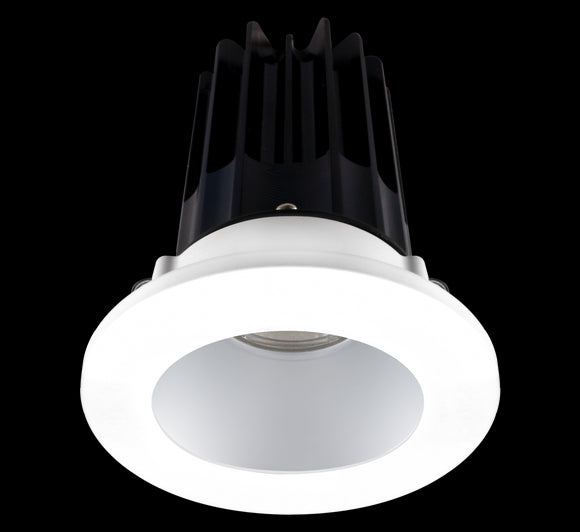 Lotus LED-2-S15W-5CCT-2RRAK-2RTWH-24D 2 Inch Round Recessed LED 15 Watt Designer Series - 5CCT Selectable - 1000 Lumen - 24 Degree Beam Spread - Alzak Reflector - White Trim