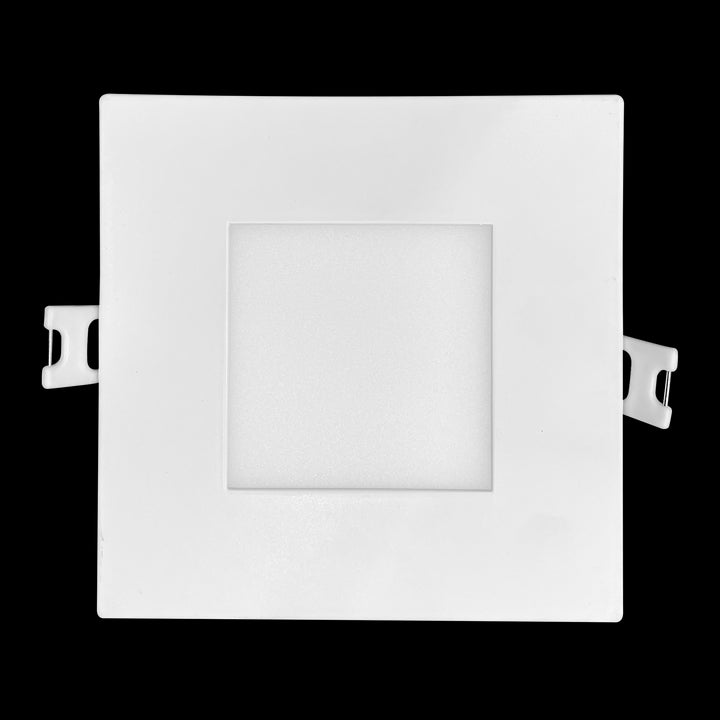 Luxrite LR23743 4 inch LED Mini Panel Square 5CCT - High Output Smooth Canless Wafer Spotlight