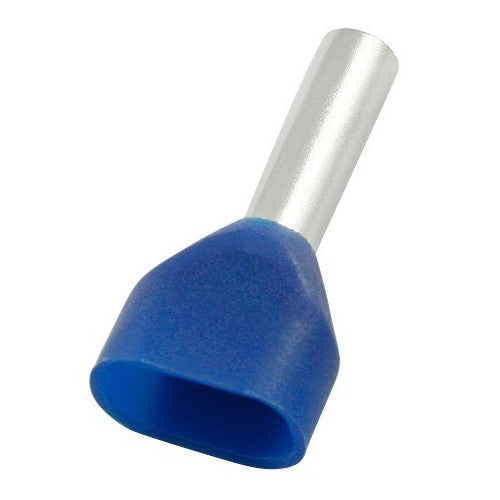 Morris Products 12787 2-#14 Blue Twin Nylon Ferrule (Pack of 100)