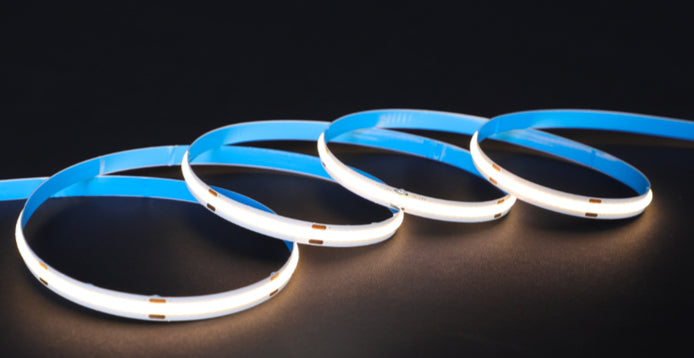 Lotus LED Lights - LBL-COB-384-24V-8MM-50K - COB 24V LED flexible strip for dry locations - 3 Watt per ft - 5000 Kelvin