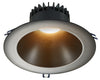 Lotus LED Lights LD8R-27K-BR-BT 8 Inch Round Deep Regressed LED - 18 Watt - 120 Volts - 2700 Kelvin - 1500 Lumens - 38 Degree Beam Angle - Black Reflector - Blak Trim - 50000 Hours Rated