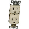 Morris Products 82140 Commercial Duplex Receptacle 15A 125V Ivory - A durable 15 Amp Duplex Receptacle.