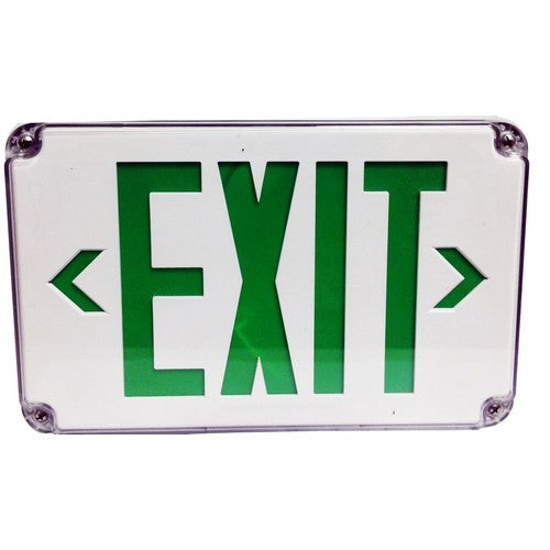 Morris Products 73455 Wet Location Grn Exit Light RC